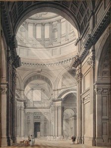 Vue intérieure de la cathédrale Saint-Paul depuis l