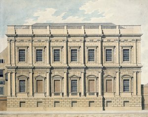 Vue de la salle de banquet à Whitehall, Westminster, vers 1790 - Thomas Malton Jnr.