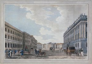 Vue de la rue Millionnaya et du Palais de Marbre à travers le Champ de Mars, 1790 - Thomas Malton the Elder
