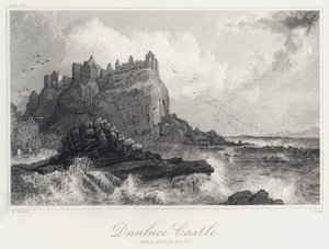 Château de Dunluce, du nord-est (gravure)