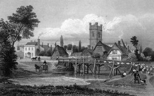 Easton, près de Great Dunmow, Essex, gravé par Henry Adlard, 1832