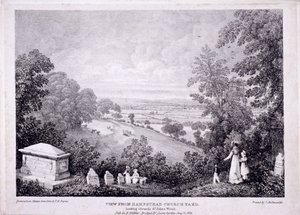 Vue générale de Hampstead, Londres, 1822