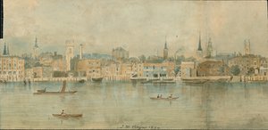 Panorama de la Tamise, côté nord, en 13 parties