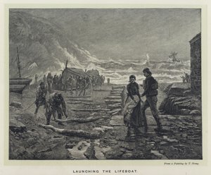 Lancement du canot de sauvetage - Thomas Marie Madawaska Hemy