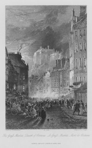 Le marché du Graf, mort de Porteous - Thomas Miles II Richardson