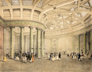 Salle des nouvelles, Central Exchange, vers 1838 - Thomas Miles Richardson