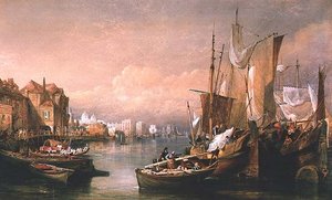 La Tamise à Greenwich - Thomas Miles Richardson