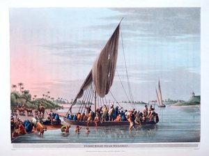 Bateau-ferry près de Nedssili, 1801 - Thomas Milton