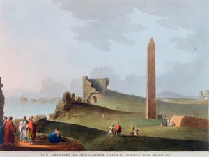 Les obélisques à Alexandrie, appelés Aiguilles de Cléopâtre, Égypte, 1802 - Thomas Milton