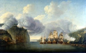 Forcer un passage de la rivière Hudson, 9 octobre 1776 - Thomas Mitchell