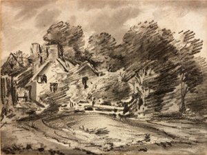 Paysage avec cottage - Thomas Monro