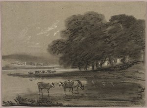 Paysage avec vaches - Thomas Monro