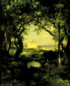 Une hacienda mexicaine, lac Cuitzeo, 1885 - Thomas Moran