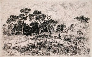 Un vent du sud et un ciel nuageux annoncent une matinée de chasse - Thomas Moran