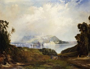 Vue des Fairmont Waterworks, Philadelphie - Thomas Moran