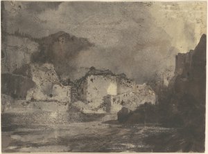 Bâtiments au clair de lune