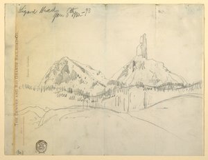 Dessin, Lizard Head, Colorado - Thomas Moran