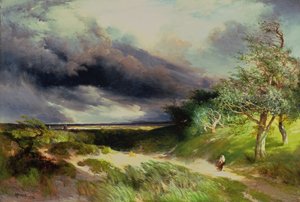 East Hampton, Long Island, dunes de sable - Thomas Moran