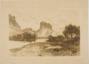Rivière verte, territoire du Wyoming - Thomas Moran
