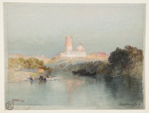 Hacienda sur la rivière Lerma, San Juan, Mexique - Thomas Moran