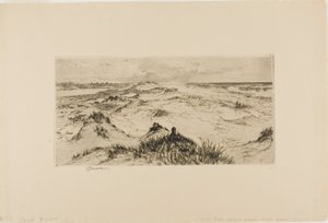 Regardant par-dessus les dunes de sable - Easthampton - Thomas Moran
