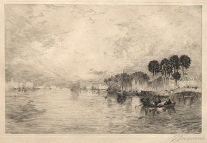 Matin sur la rivière St. Johns, Floride, 1881 - Thomas Moran