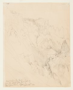 Mur ouest du canyon, Yellowstone - Thomas Moran