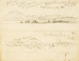 Yellowstone Bad Lands (et) Yellowstone Buttes - Thomas Moran