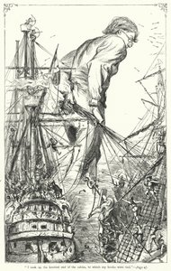 Illustration des Voyages de Gulliver par Jonathan Swift (gravure) - Thomas Morten