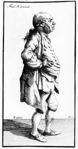 Caricature de Francis Harwood, vers 1770