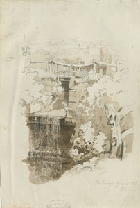 Biddulph - vue rurale: dessin au crayon et au lavis, 8 juin 1837 - Thomas Peploe Wood