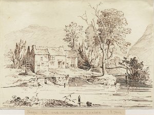 Moulin de Thorpe à Dovedale - Thomas Peploe Wood