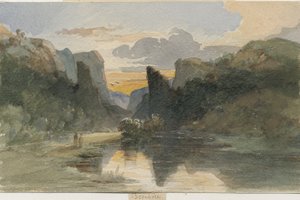 Dovedale - paysage : peinture à l
