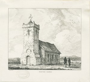 Église de Dunston : dessin à la plume - Thomas Peploe Wood