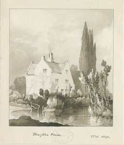 Haughton - Maison : dessin au lavis sépia - Thomas Peploe Wood