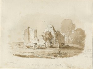 Stafford - Chapelle Creswell : dessin à la sépia (vignetté) - Thomas Peploe Wood