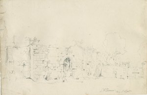 Stafford - Prieuré Saint-Thomas : dessin au crayon, nd [1839]