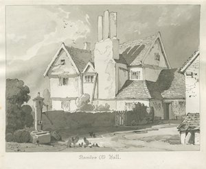 Standon Hall : dessin à la sépia - Thomas Peploe Wood