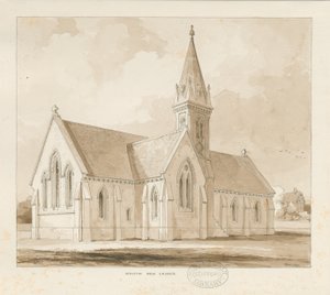 Église de Walton-on-the-Hill [Nouvelle]: dessin à la plume et au lavis - Thomas Peploe Wood