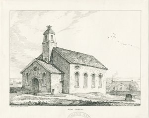 Wolstanton - Nouvelle Chapelle: dessin à la plume et à l