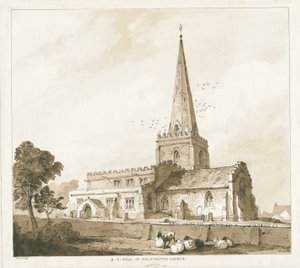 Église de Wolstanton : gravure, nd [?XIXe siècle] - Thomas Peploe Wood