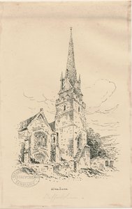 Église de Wombourne : zincographie, nd [milieu du 19e siècle] - Thomas Peploe Wood
