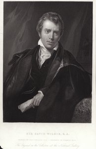 Sir David Wilkie, peintre écossais. Gravure par Francis Holl