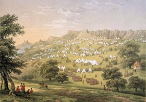 Le camp de la Légion étrangère près de Hythe, Kent 1855 - Thomas Picken