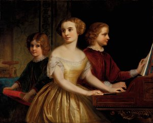 Les sœurs Parmly, vers 1857 - Thomas Pritchard Rossiter