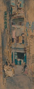 Enfileurs de perles, Venise, vers 1904 - Thomas Robert Way