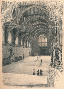 Intérieur de Westminster Hall, Palais de Westminster, 1902 - Thomas Robert Way