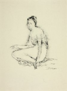 Modèle assis par terre