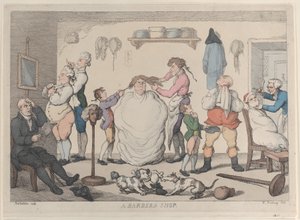 Un salon de coiffure, 1811 - Thomas Rowlandson
