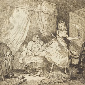 Un chauffe-lit, vers 1785 - Thomas Rowlandson